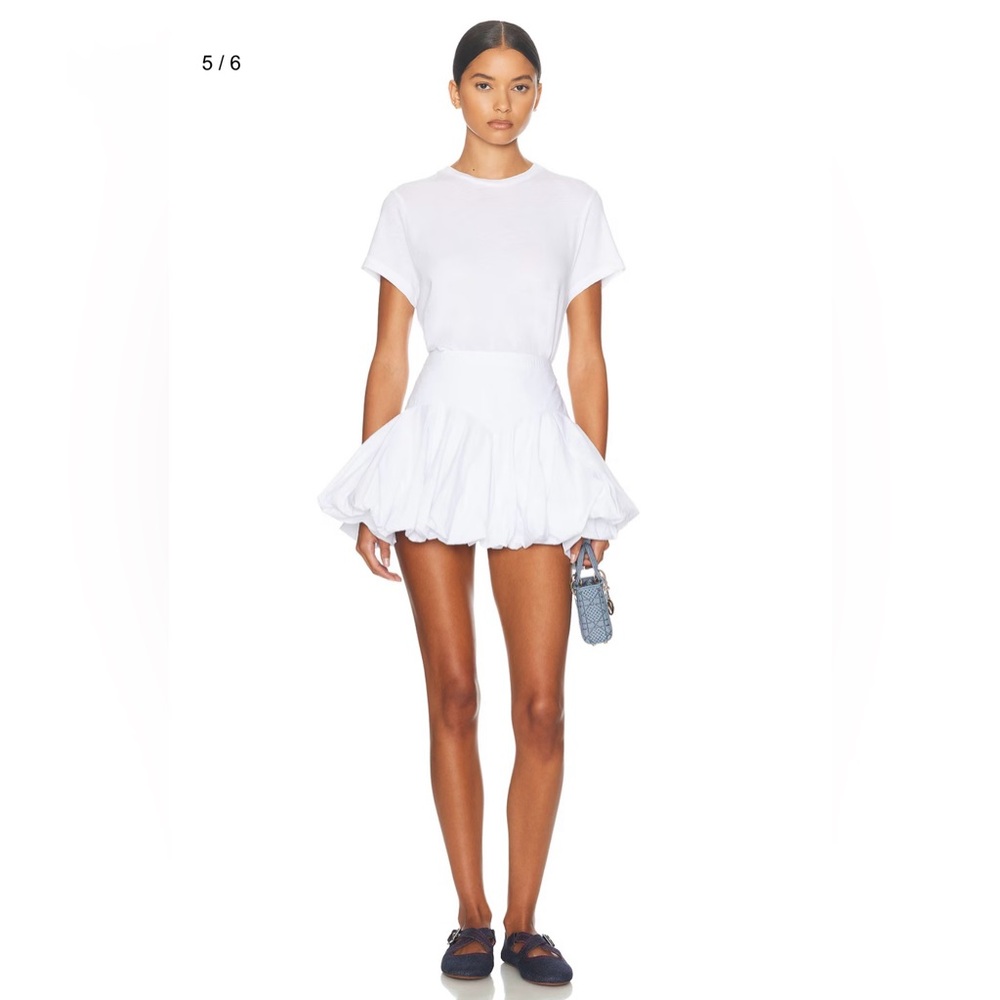 Helsa poplin bubble skirt xs 0 revolve